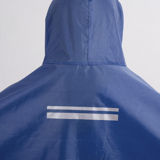 雨航 YUHANG 户外骑行成人电动电瓶摩托车单人雨衣男女式单人雨披 大帽檐 3XL蓝色 商品图3