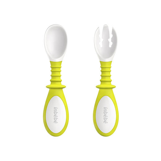 婴儿学吃饭弯头硅胶软勺（一套为勺子+叉子） 商品图7