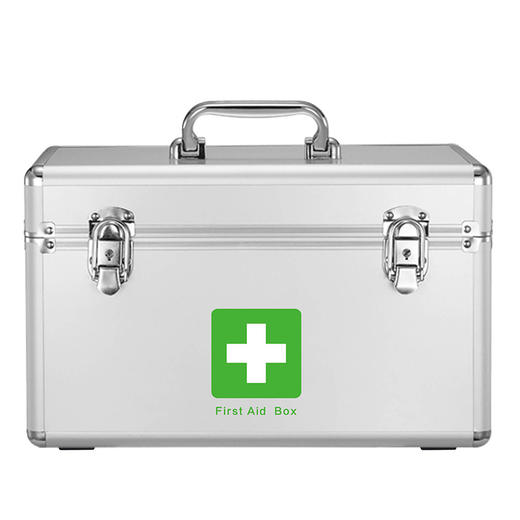 Vilscijon维简医药箱家用急救箱出诊箱医疗收纳箱带锁铝合金家庭药箱12英寸多层箱子 3311 商品图1