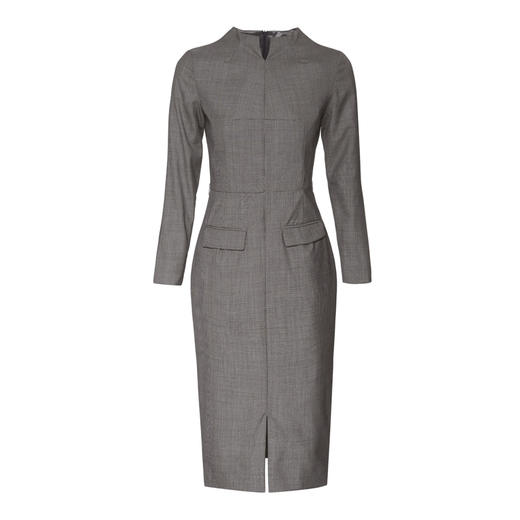 J8382757A颈袖添香季新款女装修身包臀羊毛裙职场连衣裙女中长款J8382757A 商品图4