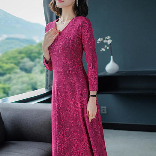 修身优雅连衣裙名媛气质贵夫人长裙子ahm0011