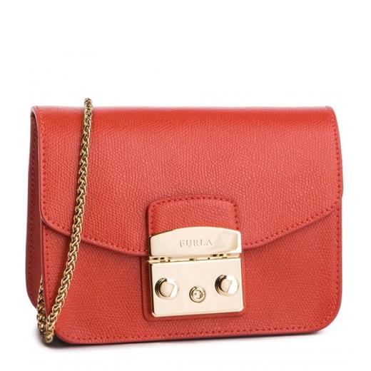 【香港直邮】Furla 芙拉 女士橘红色手提单肩包 993863 商品图0