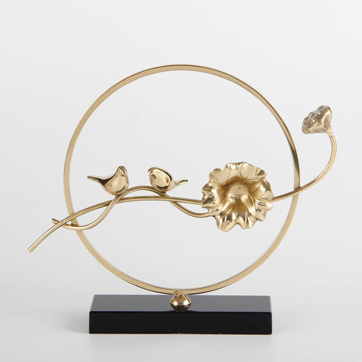 品】*创意纯铜新中式摆件招财客厅办公室家居工艺品摆件开业礼品轻奢