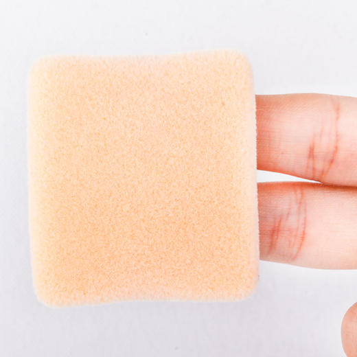 优家（UPLUS）植绒定妆散粉扑（带勾手 圆形+方形）2个（蜜粉扑海绵粉扑美妆粉扑气垫颜色随机） 商品图6