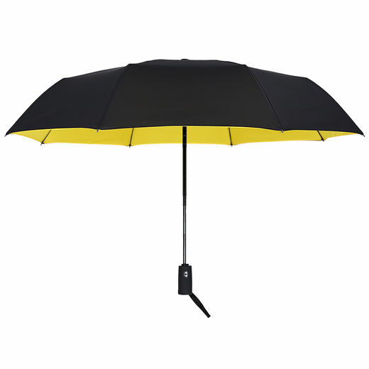 C'mon 双层全自动雨伞 自开自收折叠防风男士商务全自动伞三折伞 黄色 商品图1