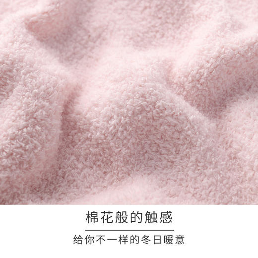 HSIA遐 长袖睡裙可外穿休闲保暖睡衣羽毛纱圆领宽松家居服女秋冬 商品图0