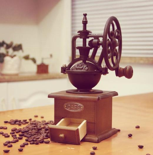 【咖啡机】复古摩天轮手摇磨豆机咖啡豆研磨机手动磨粉机陶瓷胡椒磨 商品图2