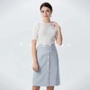 19AWQ13婴儿蓝前衩纽扣半裙 商品缩略图3