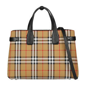 【香港直邮】Burberry 巴宝莉 女士卡其色山羊皮单肩包斜挎包 4076953