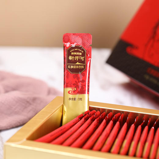 康美新开河 红参固体饮料 3g*30袋/盒 长白山人参速溶 商品图3