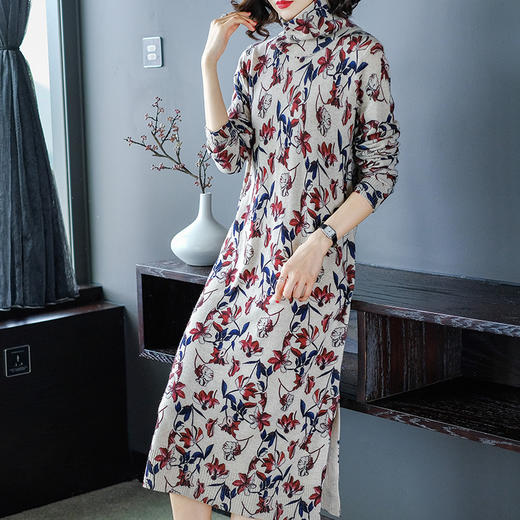 YSYM-83120秋季新款侧开内搭连衣裙 商品图3