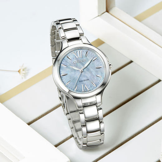 西铁城日本官方正品光动能贝母表盘防水时尚潮流夜光女表EP5991-57D 商品图7