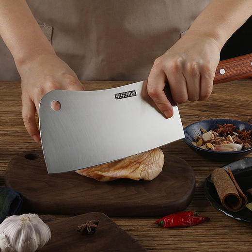 京东京造 德国进口不锈钢 厨房家用剁骨刀7寸 优质5cr15mov钢材 商品图4