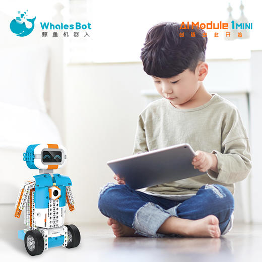 鲸鱼积木机器人1号家庭mini版 可编程机器人儿童编程教育积木拼装益智玩具 商品图0