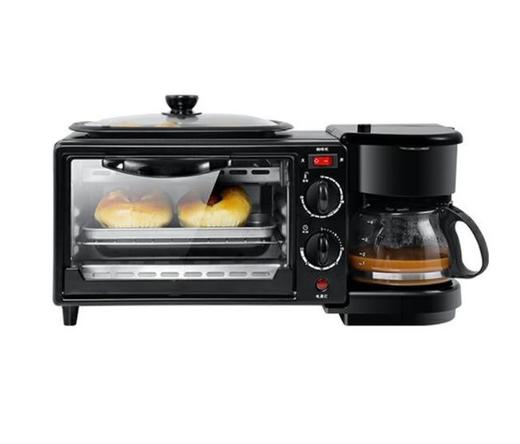 【家用电器】面包机多功能三合一早餐机面包机电烤箱煎煮咖啡 商品图2
