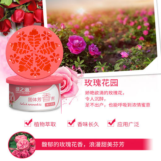 绿之源 固体芳香剂清香剂8盒装香包 卫生间厕所除臭室内车载香水清香氛膏除味剂（清爽柠檬×4+醉人玫瑰×4） 商品图2