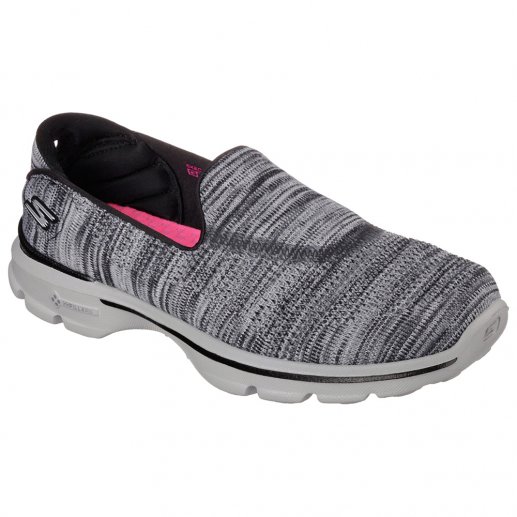 Skechers斯凯奇新款Go Walk3健步鞋女 舒适透气鞋13987灰色JPY带授权招加盟代理