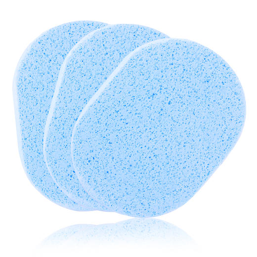 优家（UPLUS）椭圆形洁面扑洗脸棉3片装（卸妆 洗脸扑 亲肤海绵 颜色随机） 商品图3