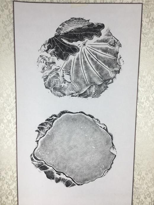 【文创】原拓挂轴荷花砚拓WG027 商品图1