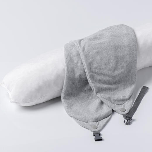京东京造 泰国天然乳胶颗粒U型枕 纯棉面料多功能颈枕乳胶枕 旅行枕 深灰色 商品图2