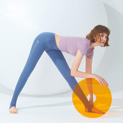 凡圣瑜伽服夏天款性感露脐瑜伽短袖运动上衣FR09367 商品图7