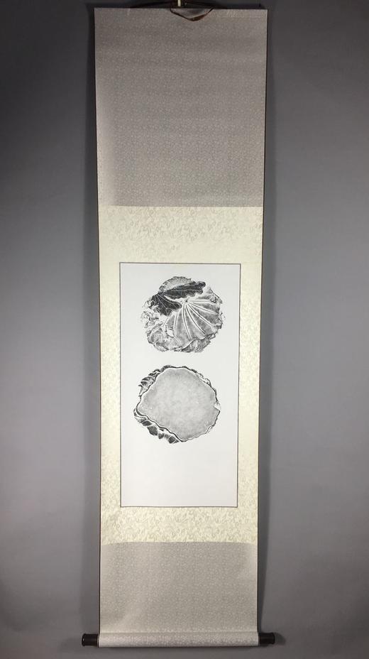 【文创】原拓挂轴荷花砚拓WG027 商品图0