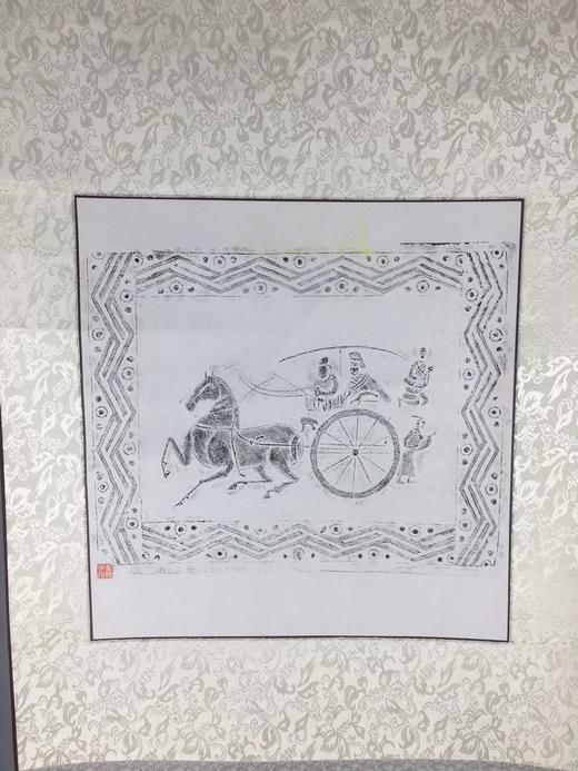 【文创系列】原拓挂轴车马人汉砖拓片 商品图1