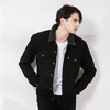 Levi's李维斯男式 工装外套黑/深灰色全棉牛仔布+羔羊绒内绒加厚保暖毛领牛仔夹克 705980032JPY带授权招加盟代理 商品缩略图1