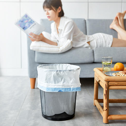 京东京造 抽绳垃圾袋 50*45cm*3卷/60只/3倍加厚自动收口/分类客厅卧室厨房卫生间点断式手提 商品图0