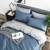 京东京造 60s高支缎纹四件套纯棉被套床单枕套全棉床上套件1.8m床灰蓝 商品缩略图2
