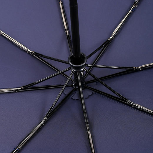 京东京造 雨伞 自动折叠晴雨伞 防水伞布一甩即干 方便收纳 藏蓝色 商品图4