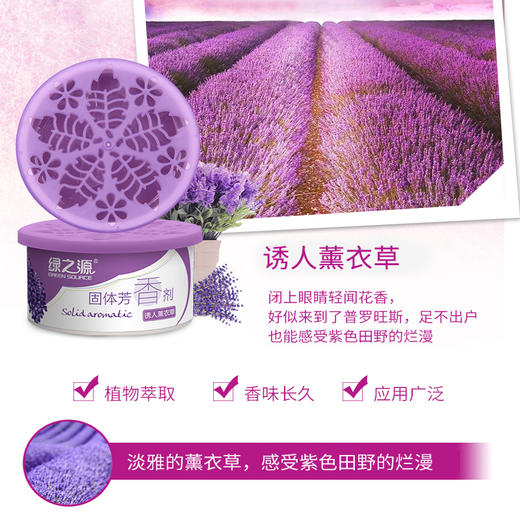 绿之源 固体芳香剂清香剂8盒装香包 卫生间厕所除臭室内卧室香水清香氛膏空气清新剂除味剂（茉莉+薰衣草） 商品图1