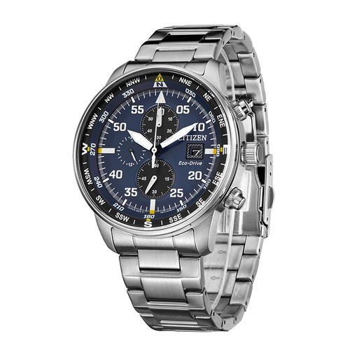 西铁城CITIZEN不锈钢运动计时经典时尚光动能男表CA0690-88L 商品图4