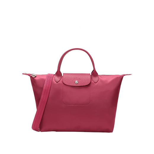 【香港直邮】Longchamp 珑骧 枚红色织物女士手提包 1515578232 商品图0