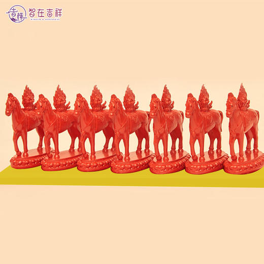 【智在吉祥】铜红马驮宝珠招财进宝马到成功通关家居摆件 商品图1