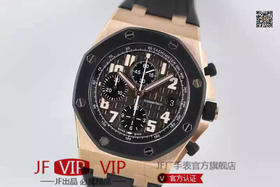JF爱彼新款26170 超级橡胶圈口 ，精钢镀金外壳，玫瑰金拉丝刻度 ，ASIA7750自动机械机芯12位小秒 ，男士，透底，意大利牛皮