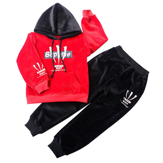 HLXY-346秋冬新款韩版印花中大童运动两件套 商品图4