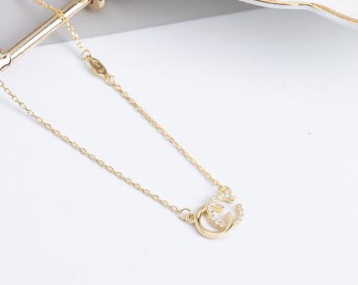 【首饰】小香风双C项链 S925纯银锁骨链创意个性饰品 商品图1