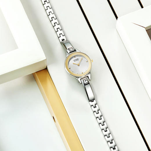西铁城日本官方正品光动能防水简约时尚潮流钢带小巧女表EX1324-53A 商品图1