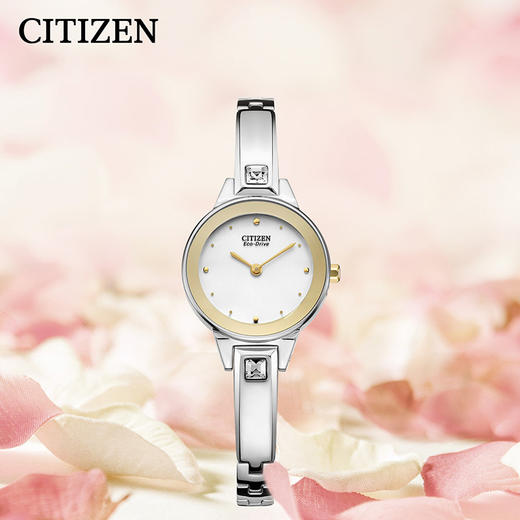 西铁城日本官方正品光动能防水简约时尚潮流钢带小巧女表EX1324-53A 商品图2