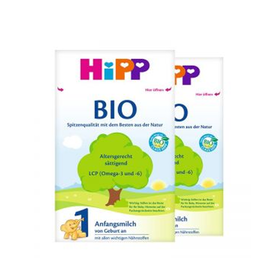 【两盒装包邮】保税区直发 德国喜宝Hipp BIO婴幼儿奶粉 有机1段(3-6个月) 600g