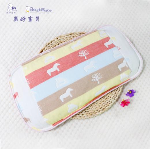 【婴儿枕】*美好宝贝 婴儿新生儿防扁头长方形纱布婴儿枕 商品图0