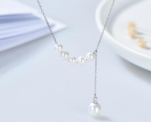 【首饰】珍珠项链S925纯银项饰网红简约 商品图0