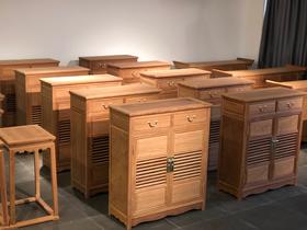 红桥红 家具严选  缅甸花梨(大果紫檀）  【明式线条鞋柜】