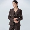 19LUX01咖啡色单排一粒扣条纹西服外套女西装套装女士马甲阔腿裤气质女装三件套 商品缩略图2