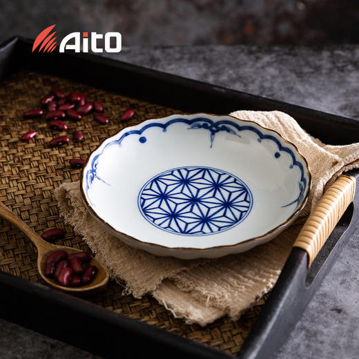 日本原产AITO Kisshokomon吉祥小纹美浓烧陶瓷碗餐 商品图3