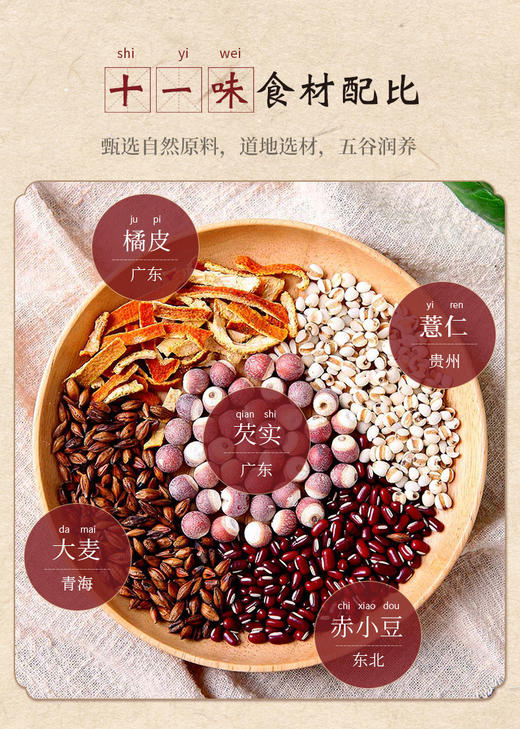 【旗黄】红豆薏米茯苓茶 买1送1 商品图3