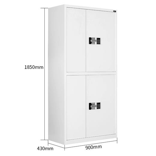 金经金属电子保密柜铁皮柜档案柜钢制密码锁文件柜办公柜暖白双节柜 商品图1