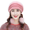 YM-Y011秋冬天护耳贝雷帽加绒针织毛线帽保暖兔毛帽 商品缩略图4