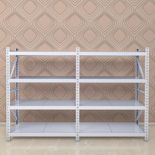 佐盛仓储货架置物架储物架超市仓库库房展示架中型2米白色四层主架 商品图3